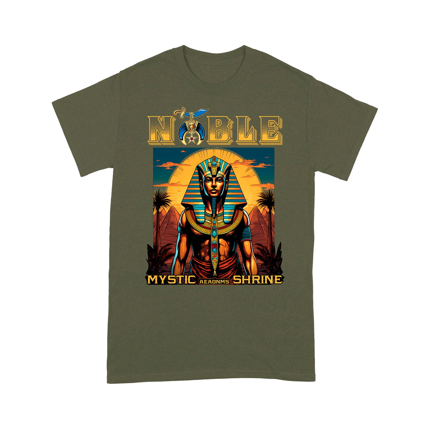 Shriner Egyptian Pharaoh King Pyramid Tutankhamun AEAONMS -T Shirt - MS230728_15b