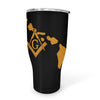 Hawaii Square & Compass Freemason symbol state map - 30oz Fat Tumbler