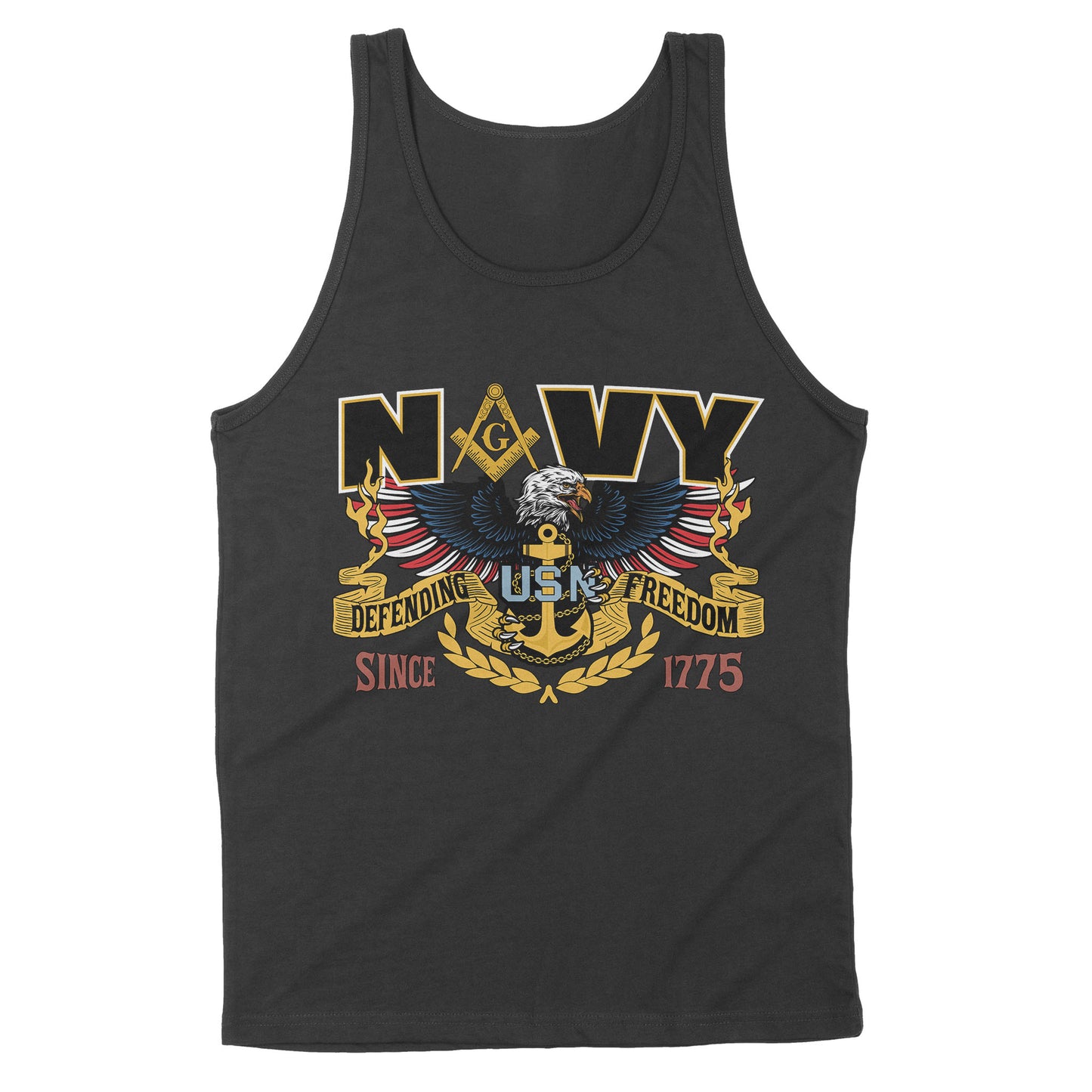 Navy Since 1775 Freemason - Standard Tank