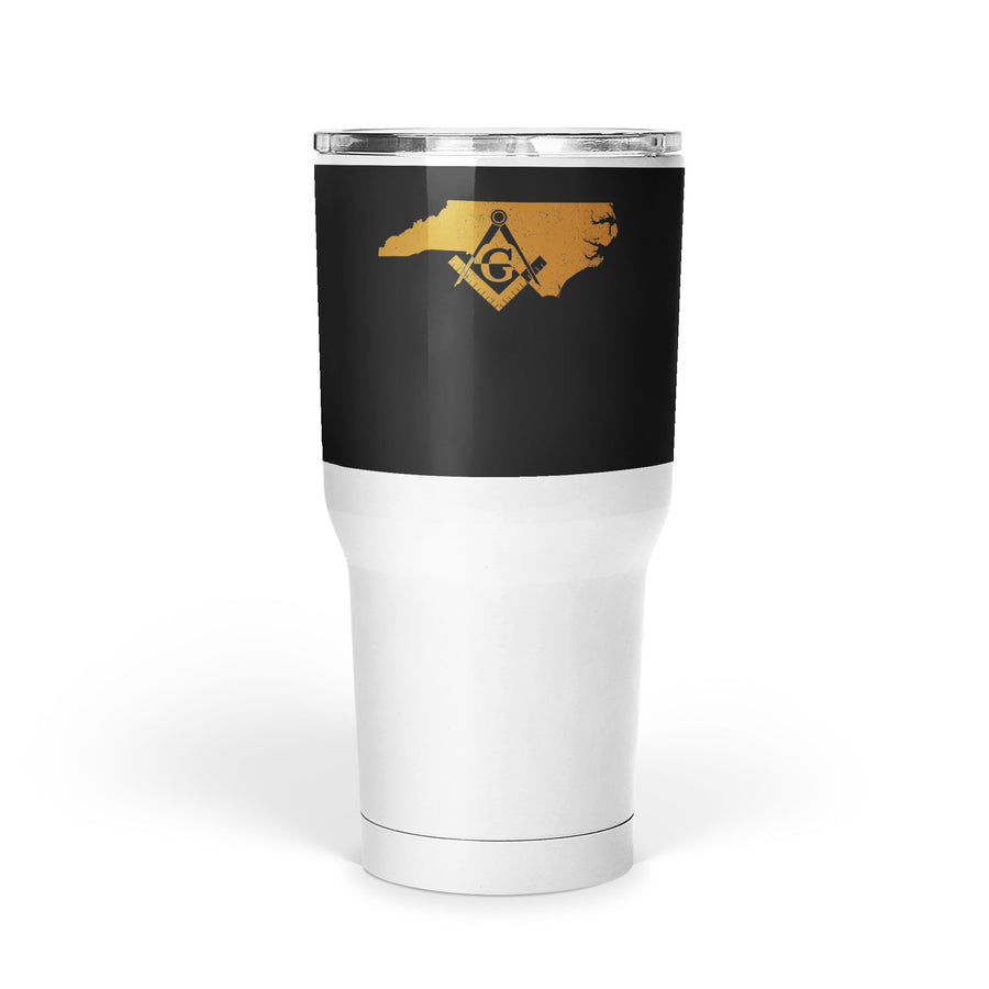 North Carolina Square & Compass Freemason symbol state map - Large Tumbler