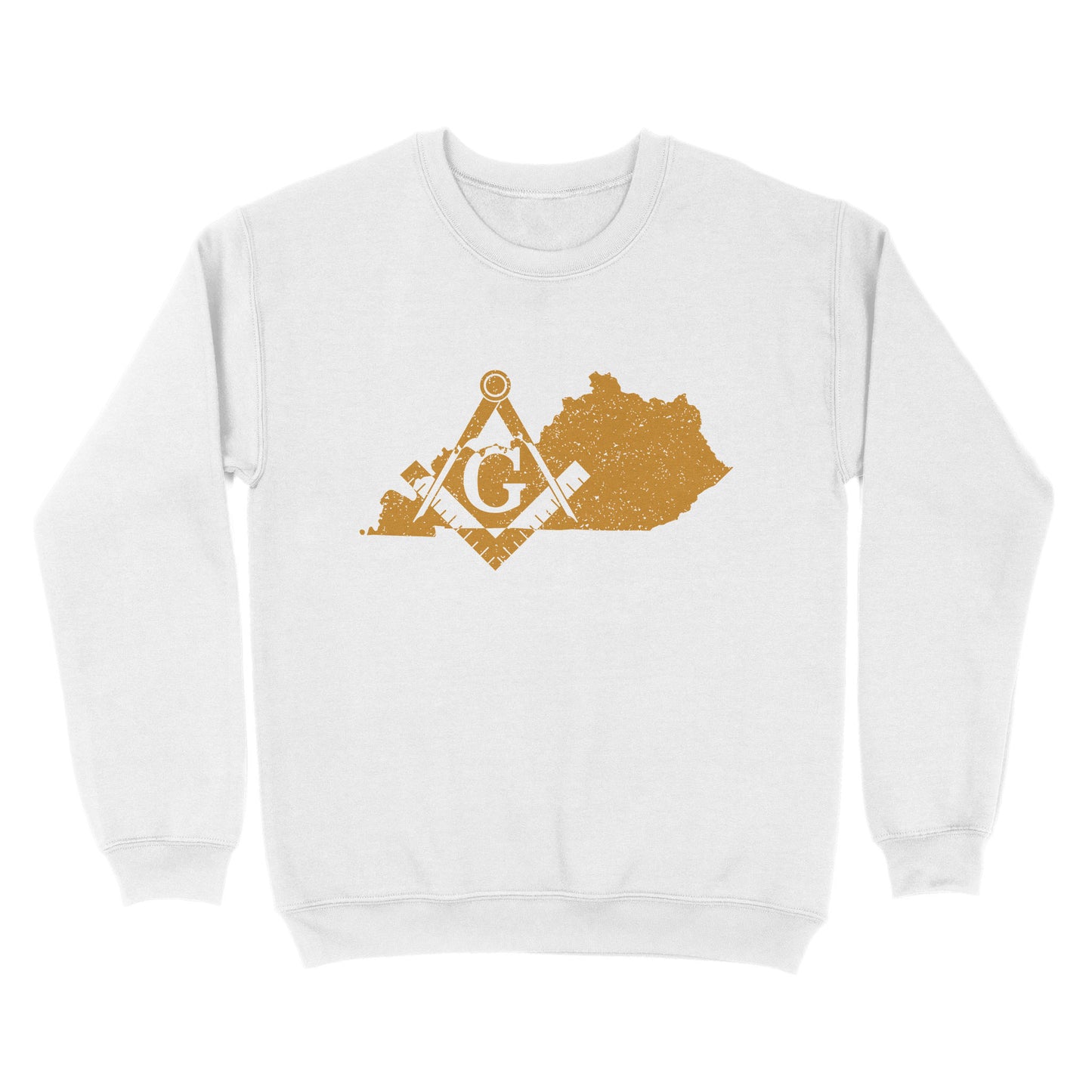 Kentucky Freemason State Map Square & Compass Symbol - Sweatshirt