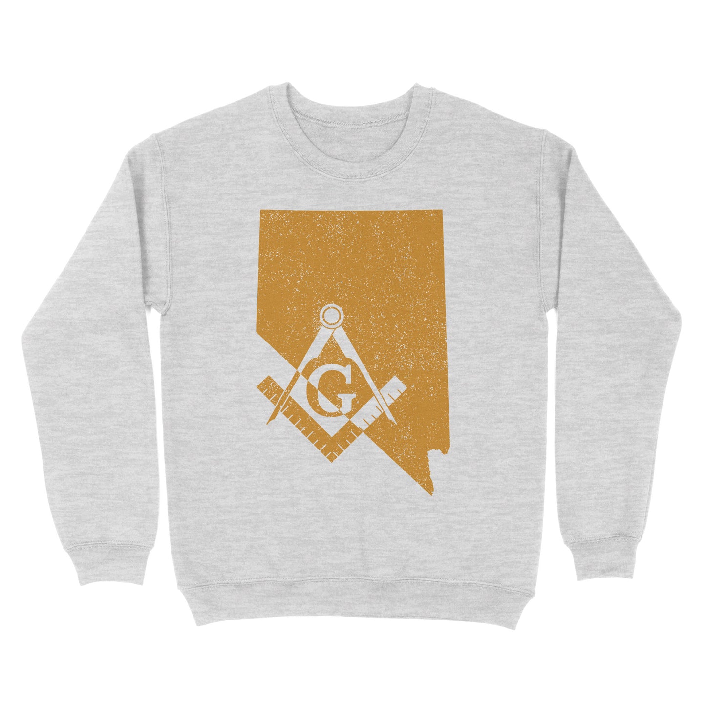 Nevada Freemason State Map Square & Compass Symbol - Sweatshirt