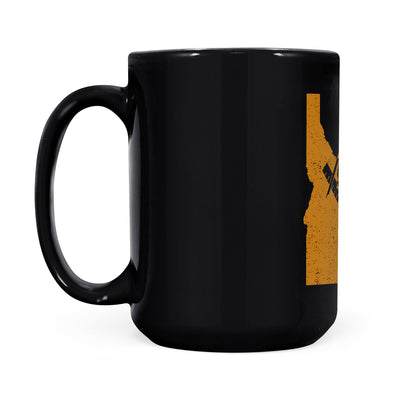 Idaho square & compass freemason symbol state map - Black Mug