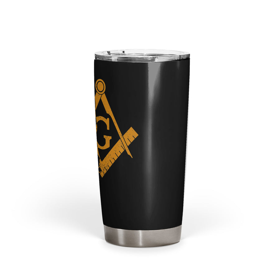 Indiana Square & Compass Freemason symbol state map - 20oz Fat Tumbler