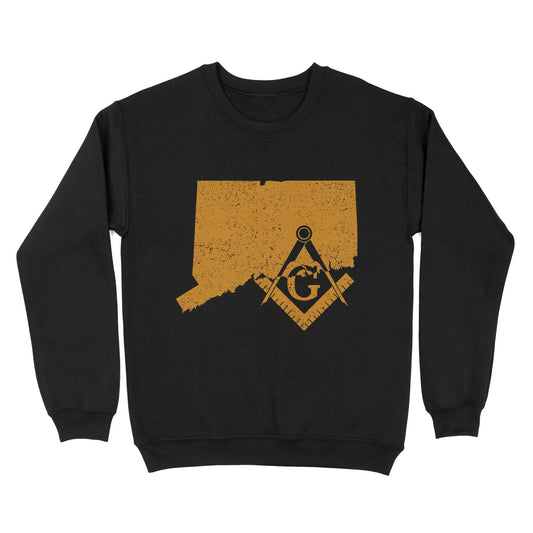 Connecticut Freemason State Square & Compass Symbol - Sweatshirt