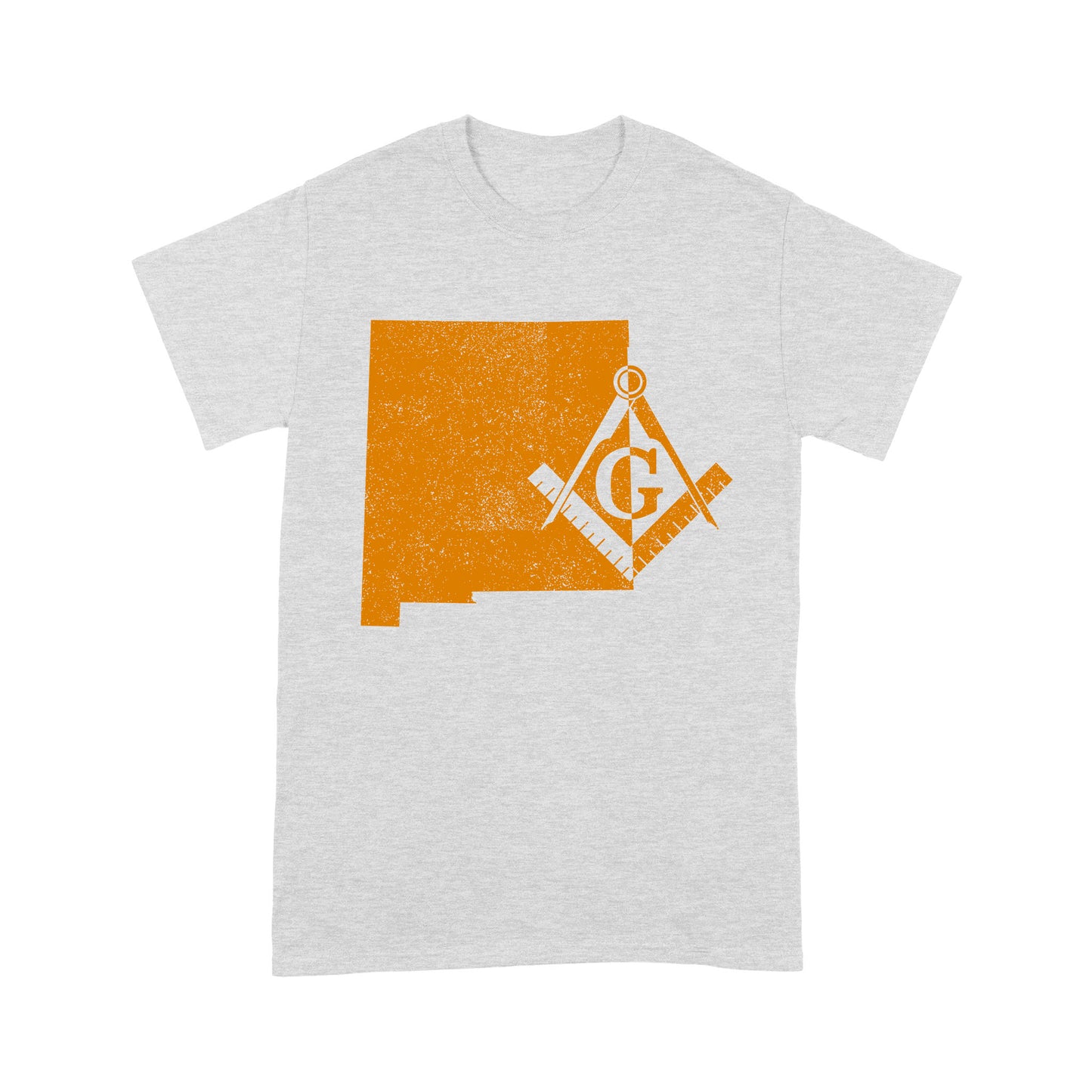 New Mexico Freemason State Map Square & Compass Symbol - T Shirt