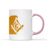 Oregon square & compass freemason symbol state map - Accent Mug