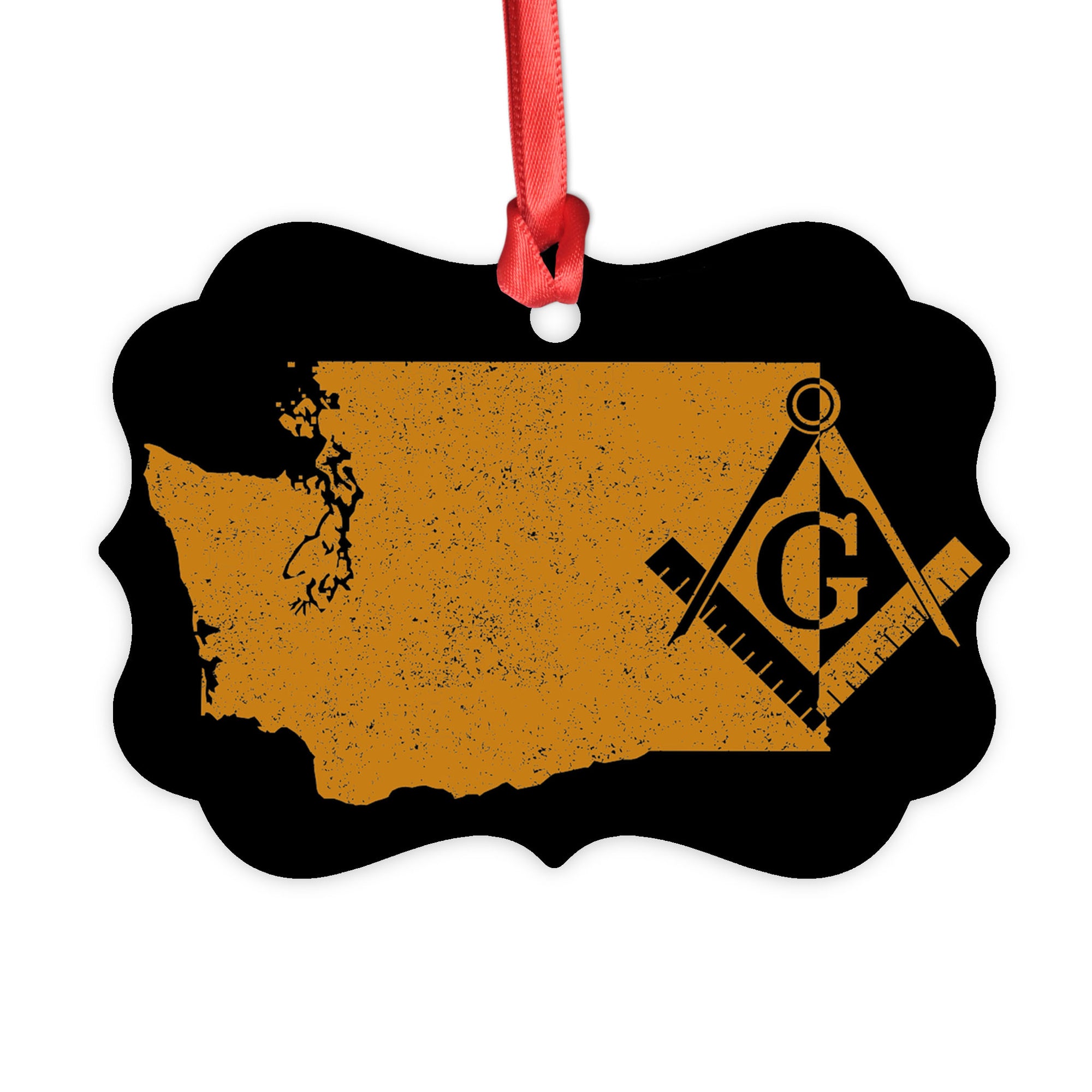 Washington square & compass freemason symbol state map - Medallion Alu ...