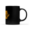 Washington square & compass freemason symbol state map - Black Mug