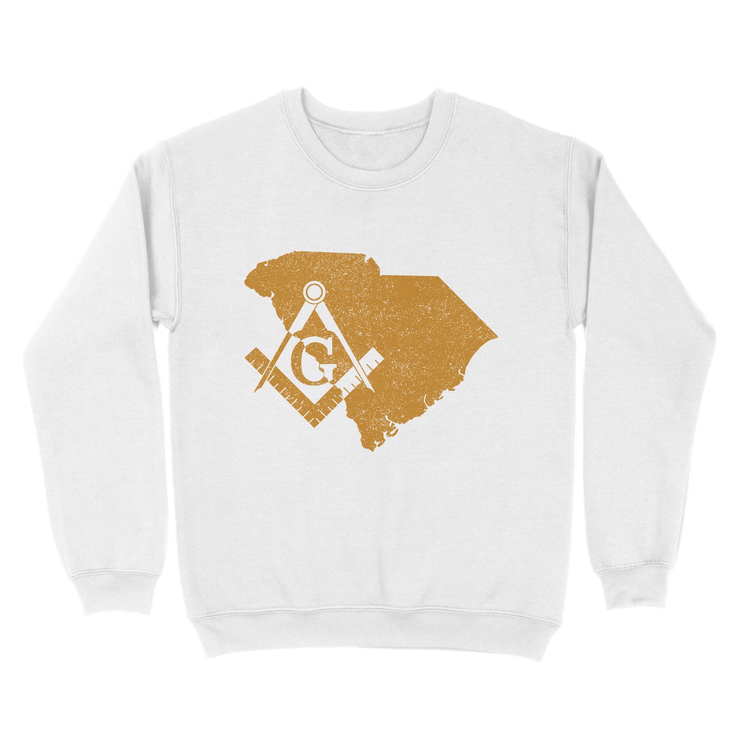 South Carolina Freemason State Map Square & Compass Symbol - Sweatshirt