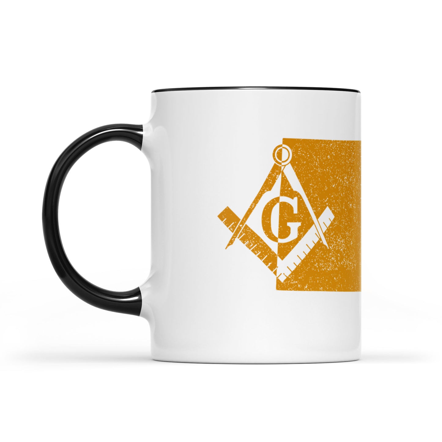 South Dakota square & compass freemason symbol state map - Accent Mug