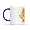 Utah square & compass freemason symbol state map - Accent Mug