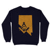 Nevada Freemason State Map Square & Compass Symbol - Sweatshirt