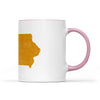 Iowa square & compass freemason symbol state map - Accent Mug