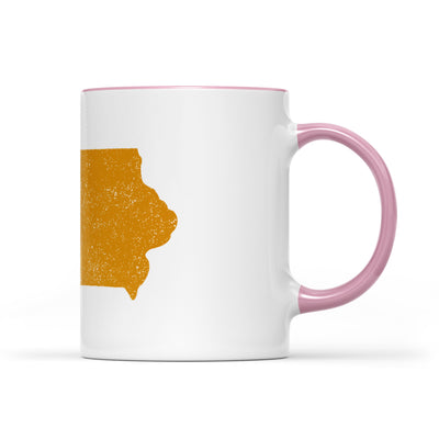 Iowa square & compass freemason symbol state map - Accent Mug