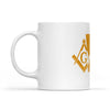 Georgia square & compass freemason symbol state map - White Mug