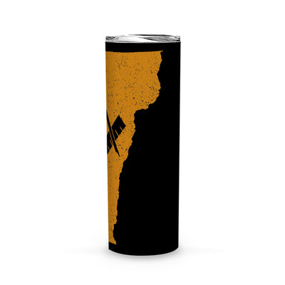 Vermont Square & Compass Freemason symbol state map -Skinny Tumbler