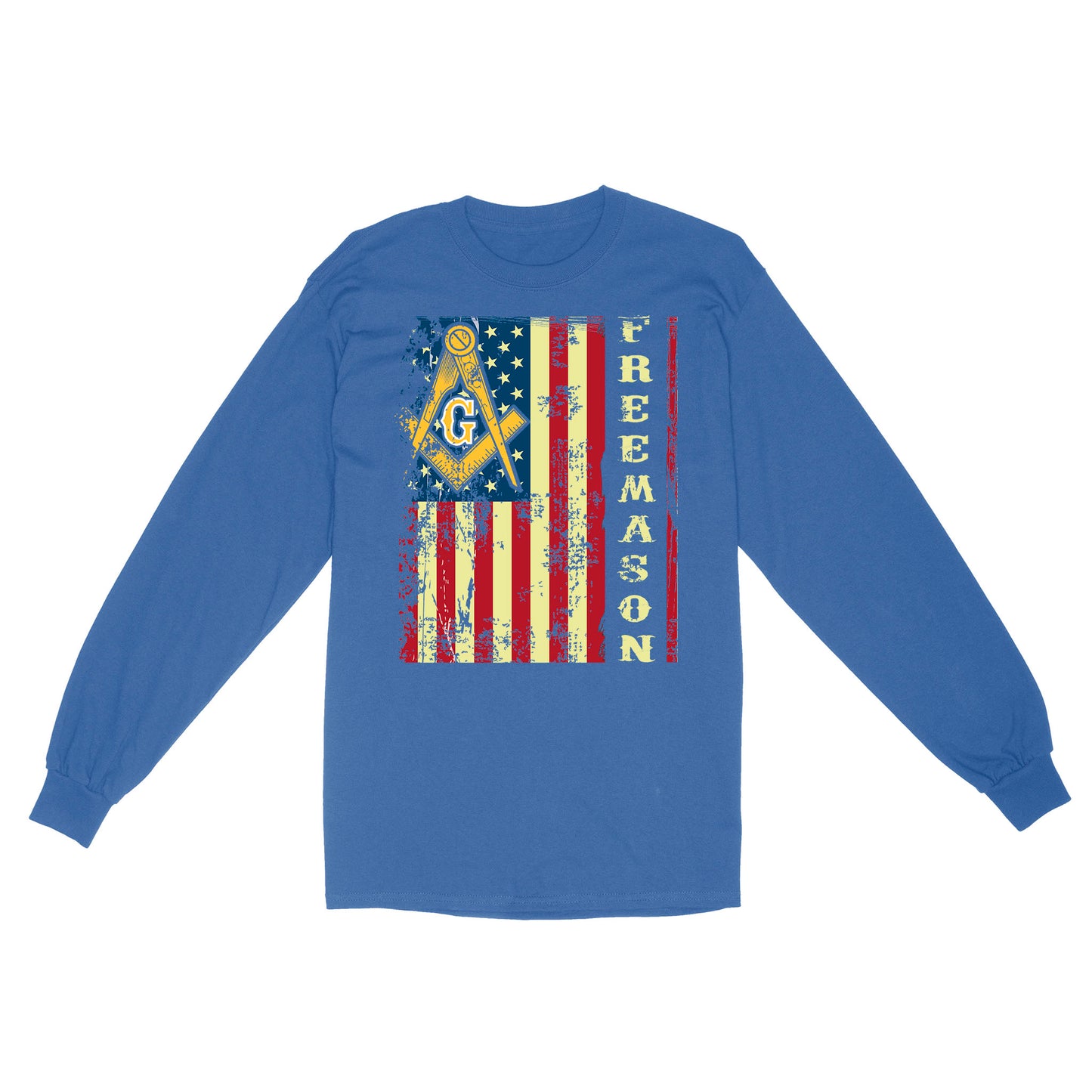 American Flag Freemason - Long Sleeve