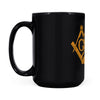 Mississippi square & compass freemason symbol state map - Black Mug