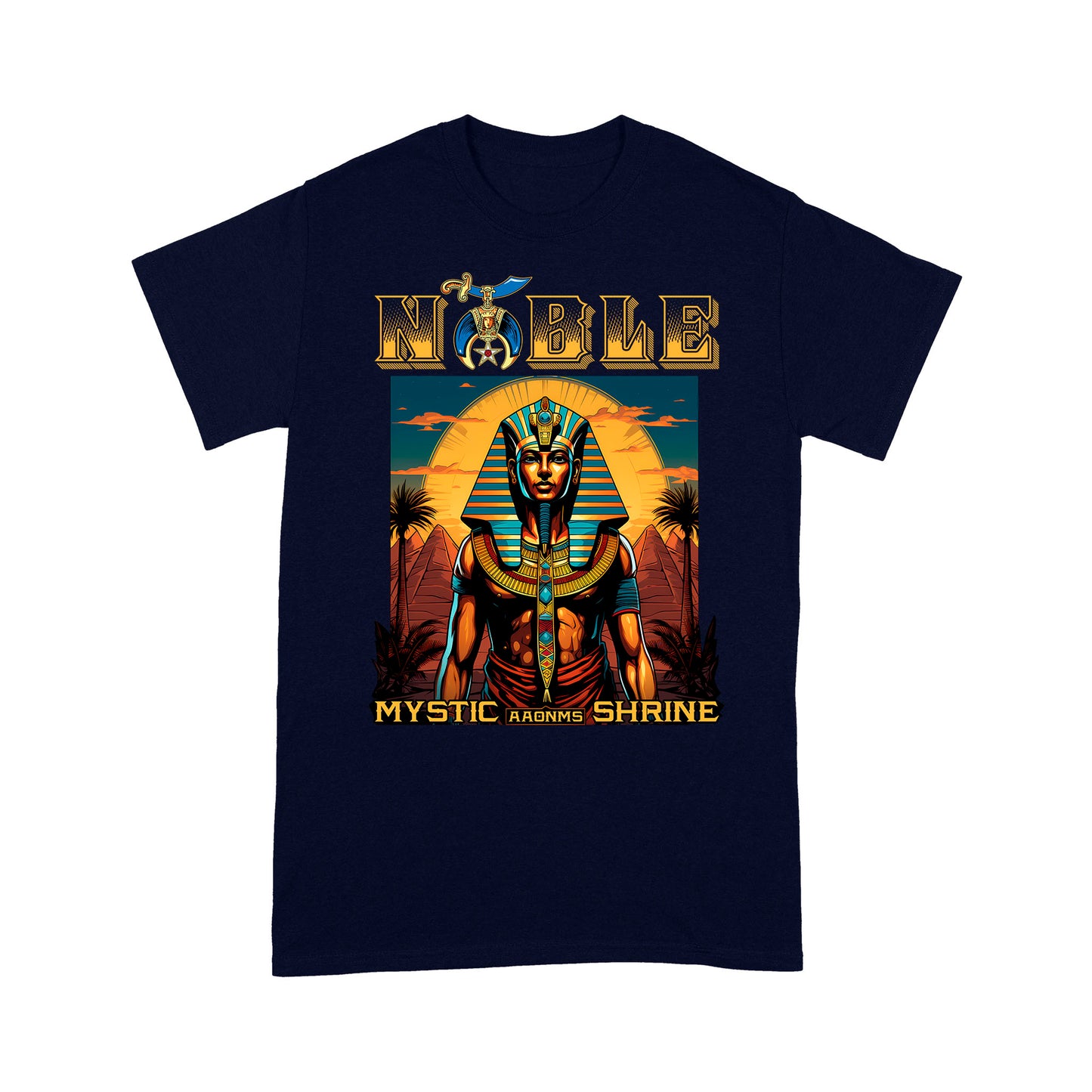 Shriner Egyptian Pharaoh King Pyramid Tutankhamun AAONMS - T Shirt - MS230728_15a