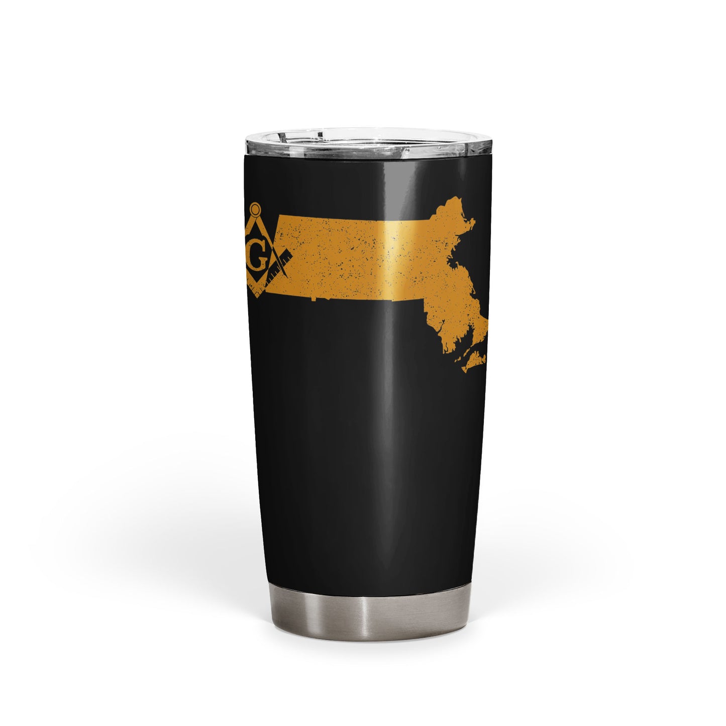 Massachusetts Square & Compass Freemason symbol state map - 20oz Fat Tumbler