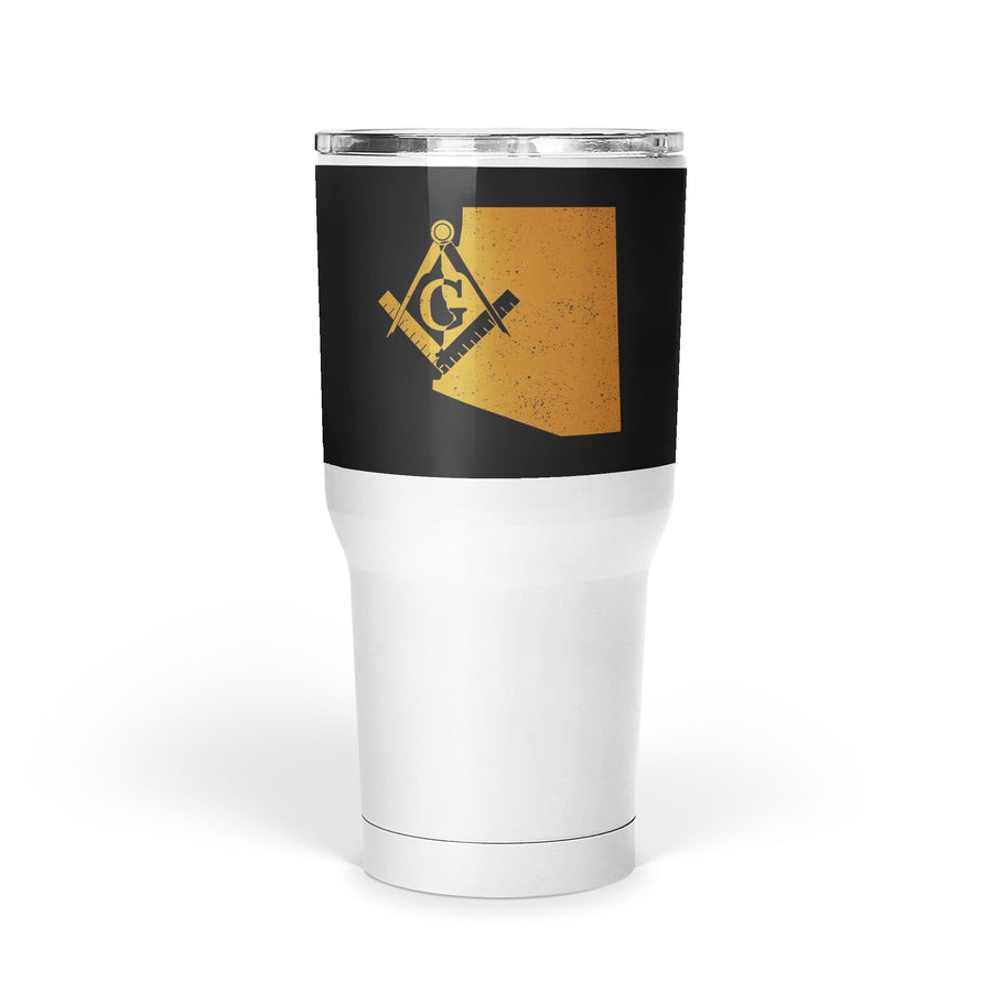 Colorado Square & Compass Freemason symbol state map - Large Tumbler