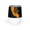 California Square & Compass Freemason symbol state map - Wine Tumbler