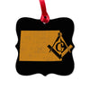 Wyoming square & compass freemason symbol state map - Square Aluminum Ornament