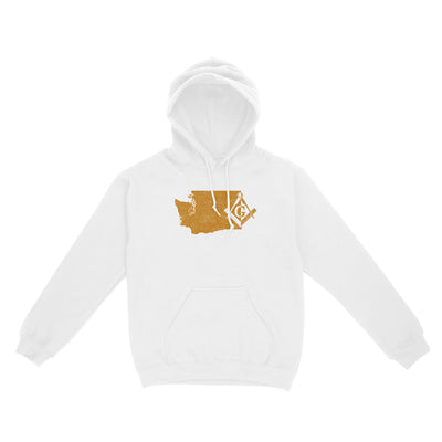 Washington Freemason State Map Square & Compass Symbol - Hoodie