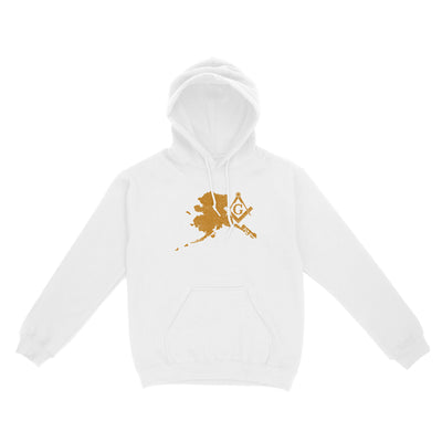 Alaska Freemason State Map Square & Compass - Hoodie