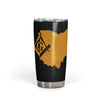 Ohio Square & Compass Freemason symbol state map - 20oz Fat Tumbler