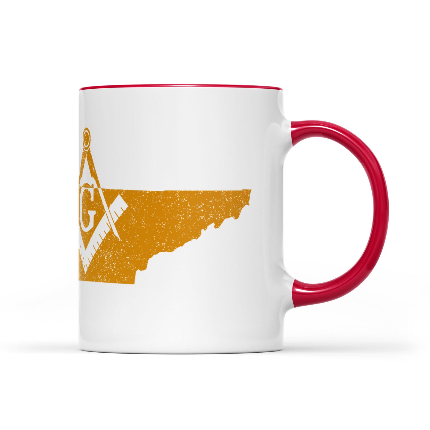 Tennessee square & compass freemason symbol state map - Accent Mug