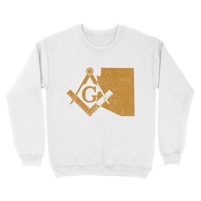 Arizona Freemason State Map Square & Compass Symbol - Sweatshirt