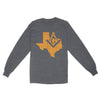 Texas Freemason State Map Square & Compass Symbol - Long Sleeve