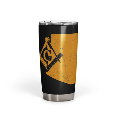 Colorado Square & Compass Freemason symbol state map - 20oz Fat Tumbler