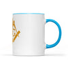 Indiana square & compass freemason symbol state map - Accent Mug