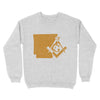 Arkansas Freemason State Map Square & Compass Symbol -  Sweatshirt