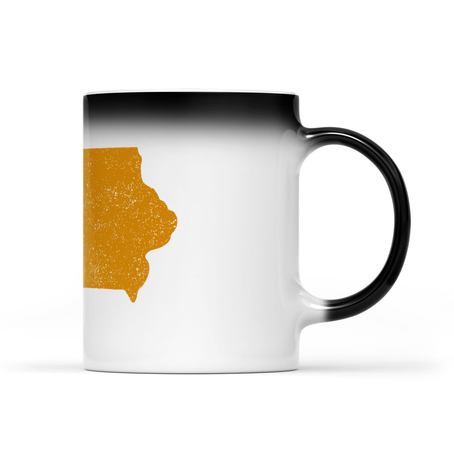 Iowa square & compass freemason symbol state map - Color Changing Mug