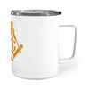 New Mexico square & compass freemason symbol state map - Insulated Mug