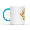 Colorado square & compass freemason symbol state map - Accent Mug