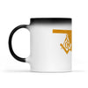 Oklahoma square & compass freemason symbol state map - Color Changing Mug