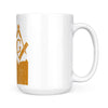 Idaho square & compass freemason symbol state map - White Mug