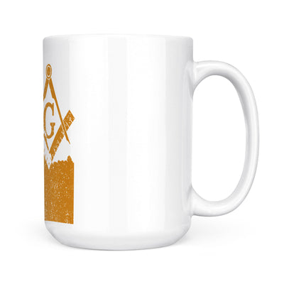 Idaho square & compass freemason symbol state map - White Mug