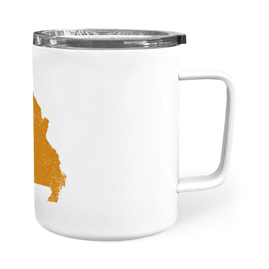 Missouri square & compass freemason symbol state map - Insulated Mug