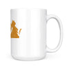 Virginia square & compass freemason symbol state map - White Mug