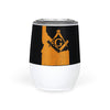 Idaho Square & Compass Freemason symbol state map - Wine Tumbler