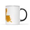 Louisiana square & compass freemason symbol state map - Accent Mug