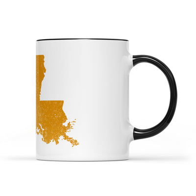 Louisiana square & compass freemason symbol state map - Accent Mug