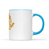 Maine square & compass freemason symbol state map - Accent Mug