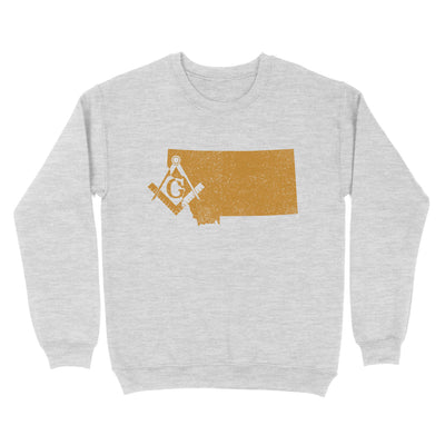 Montana Freemason State Map Square & Compass Symbol - Sweatshirt